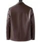 🧥40% OFF NOW! ❄️ Men's Warm Plush Lining Leather Jacket - Windproof & Stylish, Perfect for Cold Weather Outings ✨