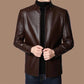 🧥40% OFF NOW! ❄️ Men's Warm Plush Lining Leather Jacket - Windproof & Stylish, Perfect for Cold Weather Outings ✨