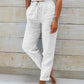 🌸New arrival 40% OFF!🏖️Women's Elastic Waist Cotton Linen Casual Pants