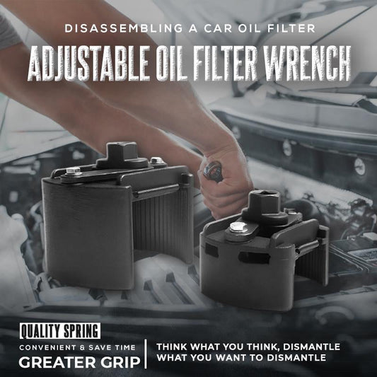 🛠️40% OFF NOW! 🔧 Adjustable Oil Filter Wrench – Greater Grip, Time-Saving & Durable Spring Design 🚗