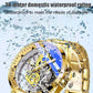 ⌚🕳️Men's Fashion Skeleton-Decor Faux-Tourbillon Quartz Watch |  Luminous Hands and Markers🌀