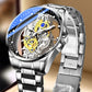 ⌚🕳️Men's Fashion Skeleton-Decor Faux-Tourbillon Quartz Watch |  Luminous Hands and Markers🌀