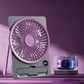 Powerful Breeze Slim Card Fan - 6 Speed, USB Charging and Cell Phone Holder