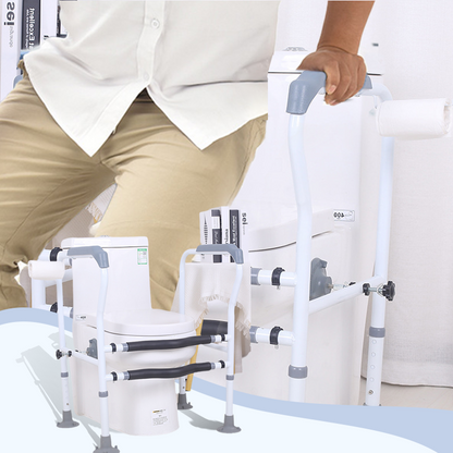 🚽🛠️Toilet Safety Rails for Elderly Parents | No Drilling | 550lb Stable Support🔧