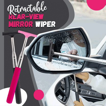 🚗🌧️Retractable Manual Rear‑View‑Mirror Wiper | Clear Rain‑Droplets From Rear‑View‑Mirrors While Seated Inside Vehicle☔