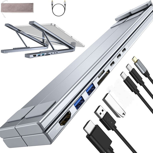 🖥️New Arrival Hot Sale - 15% OFF!⚡USB-C Docking Station Laptop Stand with 4K HDMI