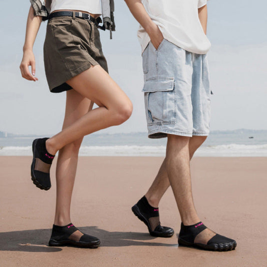 🏖️40% OFF NOW! 👟 Breathable Anti-Slip Outdoor Beach Shoes – Mesh + Knit Upper, Slip-On & Anti-Slip Sole 🌊