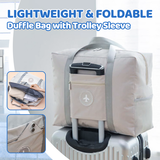 Lightweight & Foldable Duffle Bag with Trolley Sleeve