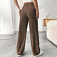👖New arrival 40% OFF!💝Women's High Waisted Straight Leg Work Trousers with Side Pockets -✨Smart & Casual Look for Office and Beyond