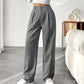 👖New arrival 40% OFF!💝Women's High Waisted Straight Leg Work Trousers with Side Pockets -✨Smart & Casual Look for Office and Beyond