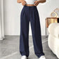 👖New arrival 40% OFF!💝Women's High Waisted Straight Leg Work Trousers with Side Pockets -✨Smart & Casual Look for Office and Beyond