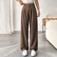 👖New arrival 40% OFF!💝Women's High Waisted Straight Leg Work Trousers with Side Pockets -✨Smart & Casual Look for Office and Beyond