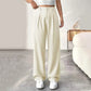 👖New arrival 40% OFF!💝Women's High Waisted Straight Leg Work Trousers with Side Pockets -✨Smart & Casual Look for Office and Beyond
