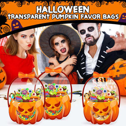 🎃👻Halloween Pumpkin Treat Bags | Resealable Zipper Prevents Candy Spills🍬