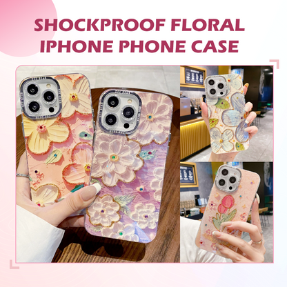 🚨Stock running low! 🔥Shockproof Floral iPhone Phone Case