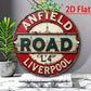 Vintage Anfield Road L4 Aluminum Wall Sign