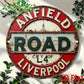 Vintage Anfield Road L4 Aluminum Wall Sign