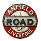 Vintage Anfield Road L4 Aluminum Wall Sign
