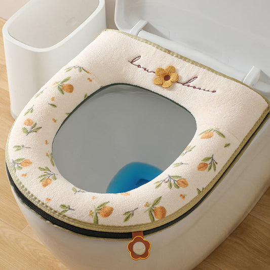 Soft Plush Full-Wrap Toilet Seat Cover