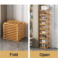 👞🪵Foldable, No-Assembly Bamboo Shoe Rack | 5-Second Scissor-X-Frame Setup🎋