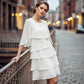 🌸Spring Sale 40% OFF🎁👗Women's Elegant Layered Ruffle Sleeve Dress – Effortless Style for Every Occasion💃