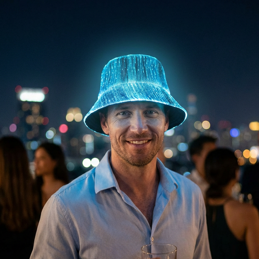 🧢 50% OFF NOW! ✨ Glowing Fiber Optic Bucket Hat – USB-Powered, Multiple Light Modes & Perfect for Night Events 🌈