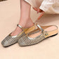 👡☁️Women's Woven Square-Toe Mary Jane Mules