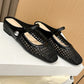 👡☁️Women's Woven Square-Toe Mary Jane Mules