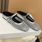 👡☁️Women's Woven Square-Toe Mary Jane Mules