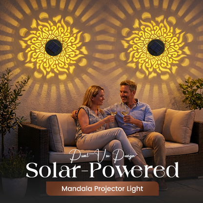 ⛅40% OFF!🪄Solar-Powered Mandala Projector Light
