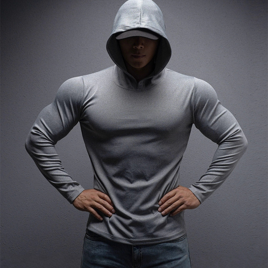 🏋️40% off!🆒Men's Stretch-Fit Long Sleeve Fitness Hoodie