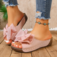 👡40% OFF NOW! 🎀 Women's Bowknot Peep-Toe Wedge Sandals – Chic Design, Comfortable Wedge & Easy to Slip On 🌸