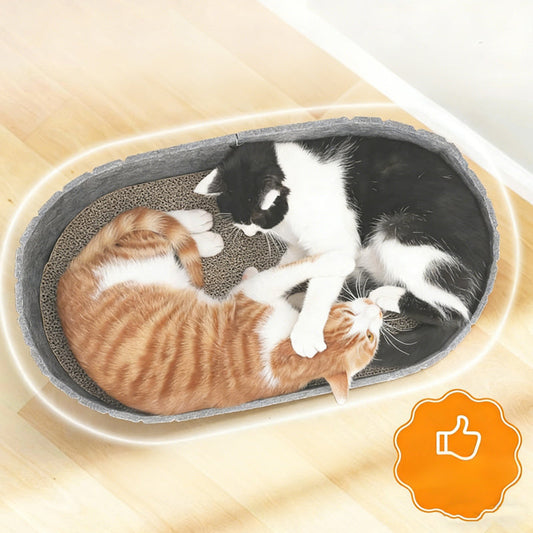 🐾40% OFF!🐱Multi-Functional Felt Cat Bed with Scratcher Pad💖