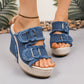 👡New arrival 40% OFF!🥰Women's Casual Denim Platform Slide Sandals