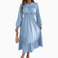 👗New arrival 40% OFF!🥰Women's Long-Sleeve Smocked Ruffle Maxi Dress