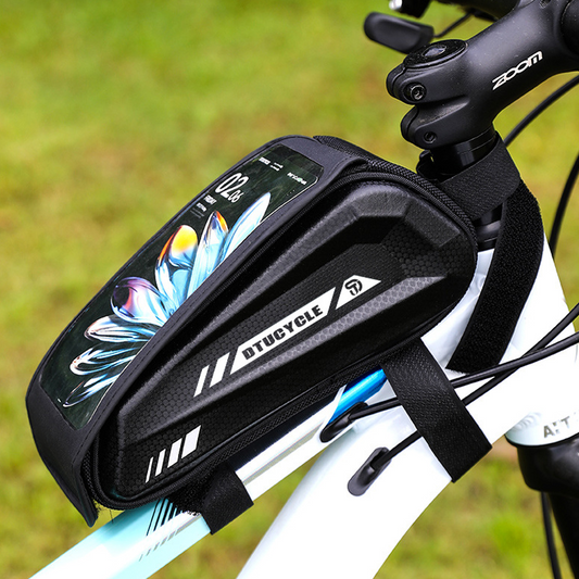 🚴‍♂️40% OFF!📱Water-Resistant Large Capacity Bicycle Bag – Touch-Sensitive Phone Pouch, Slim Top-Tube Design & Dual Zippers🌧️