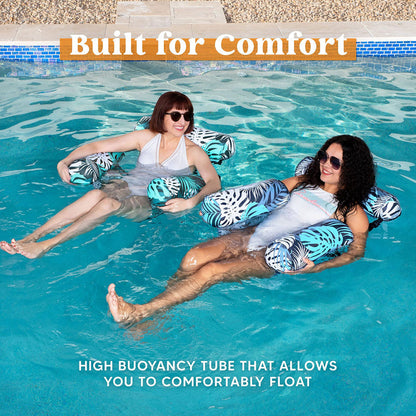 🏄40% OFF NOW!🏖️ Inflatable Floating Chair – Tropical Leaf & Ultra-Light 260g🌊