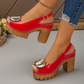 ☀️New arrival 45% OFF!🏖️Elegant Peep-Toe Buckle Heeled Sandals