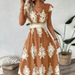 👗Mid-Year 50% Off!🍁Women's V-Neck Baroque Print Flowy Maxi Dress