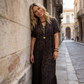 💃New arrival 40% OFF!🐆Women's V-Neck Leopard Print Maxi Dress
