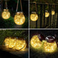 🫙✨Solar-Powered Crackle-Glass Jar Lantern | For Garden & Patio Decor🏮