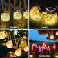 🫙✨Solar-Powered Crackle-Glass Jar Lantern | For Garden & Patio Decor🏮