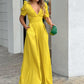 💃New arrival 40% OFF!👒Women's Deep V-Neck Wide Leg Jumpsuit – High Waist, Flowy Style & Soft Fabric