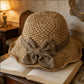 👒New arrival 40% OFF!🌞Elegant Woven Straw Sun Hat with Bow