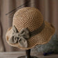 👒New arrival 40% OFF!🌞Elegant Woven Straw Sun Hat with Bow