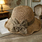 👒New arrival 40% OFF!🌞Elegant Woven Straw Sun Hat with Bow