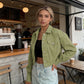 🧥New arrival 40% OFF!🍃Women's Solid Cropped Button-Down Jacket