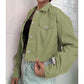 🧥New arrival 40% OFF!🍃Women's Solid Cropped Button-Down Jacket