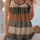 🎽New arrival 40% OFF!🏖️Women's Color Block Striped Tank Top Ruched Neck Sleeveless Tops