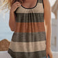 🎽New arrival 40% OFF!🏖️Women's Color Block Striped Tank Top Ruched Neck Sleeveless Tops